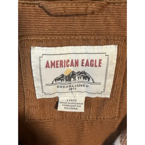 American Eagle Womens Hooded Plaid Shirt Jacket Large - Picture 6 of 8